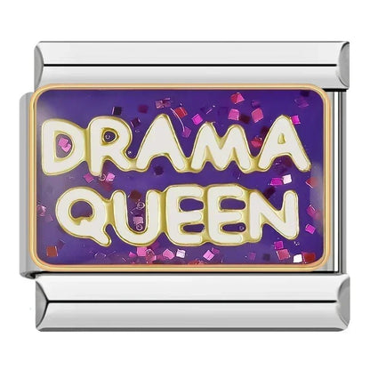 Charm Drama Queen (Morado) - Italian Charms