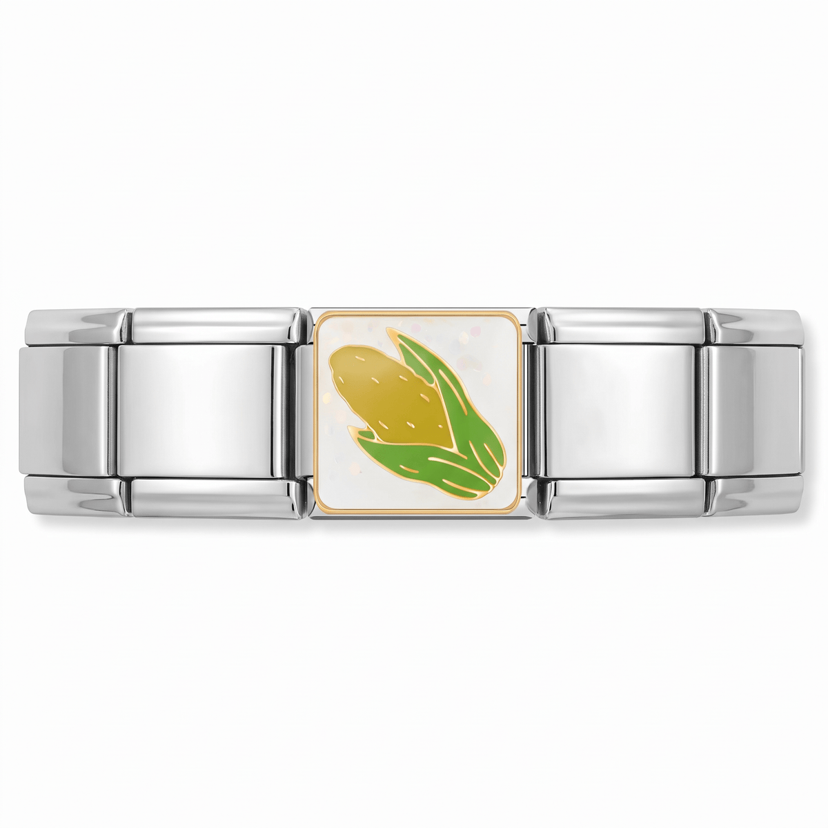Charm Elote en pulsera italiana de eslabones