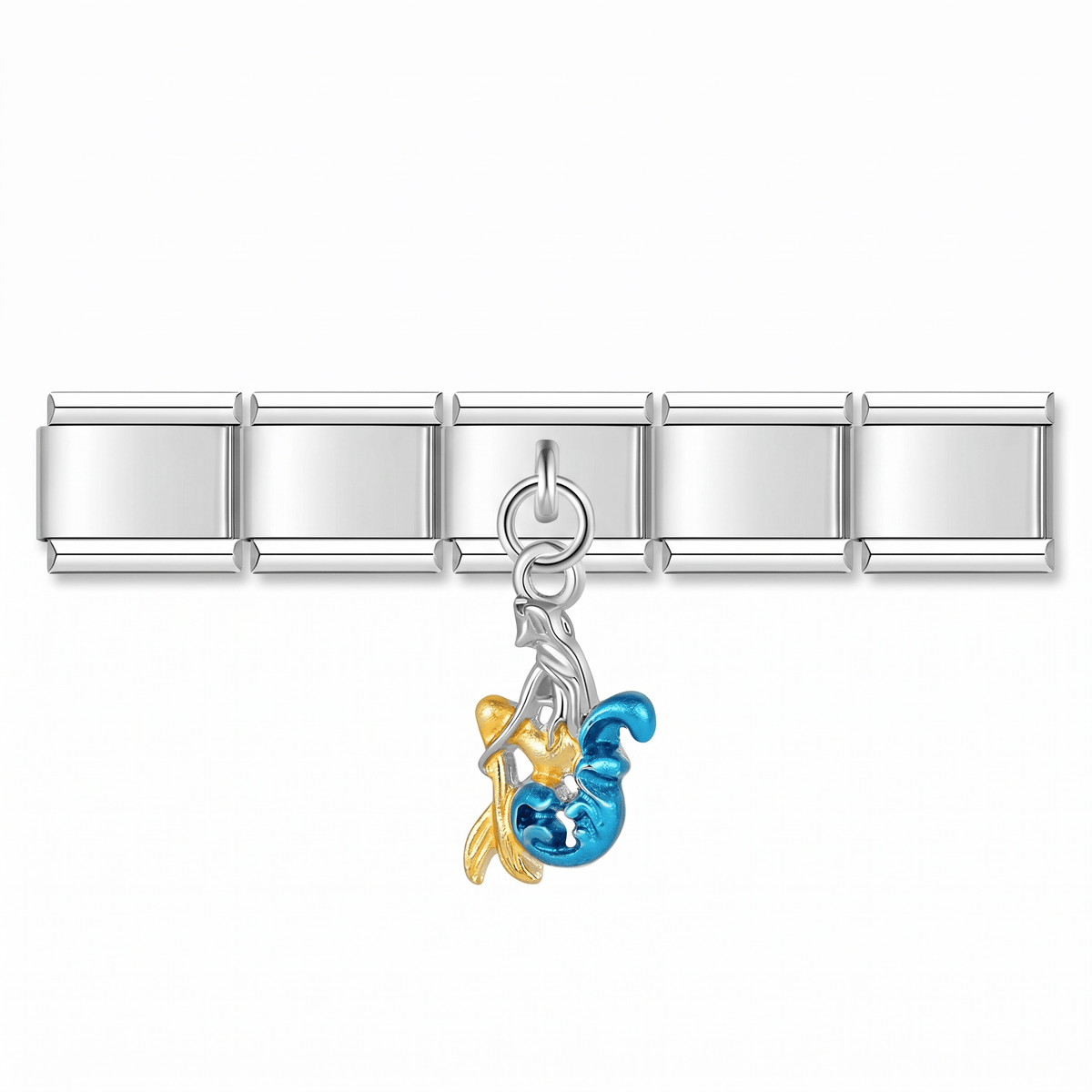 Charm Encanto Marino en pulsera italiana de eslabones