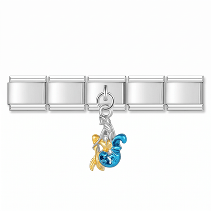 Charm Encanto Marino en pulsera italiana de eslabones