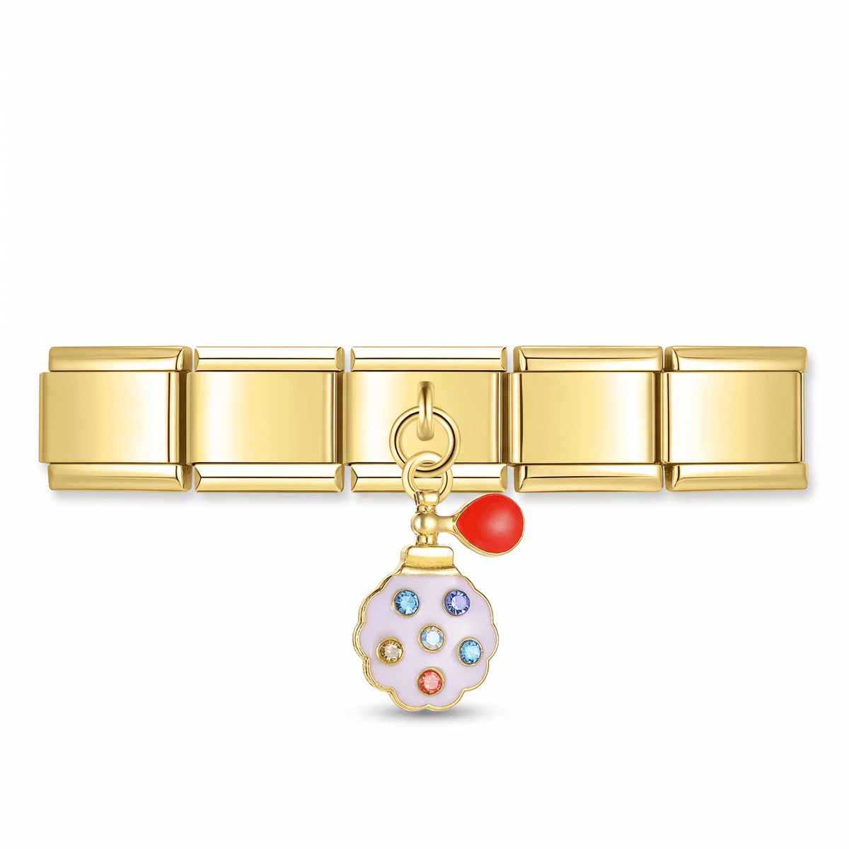 Charm Esfera navidad en pulsera italiana de eslabones