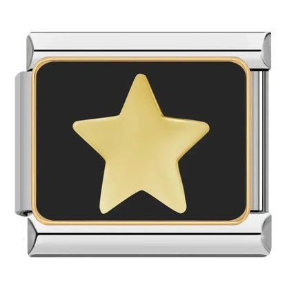 Charm Estrella (Fondo Negro) - Italian Charms