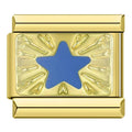 Charm Stella Blu (Raggi Dorati)