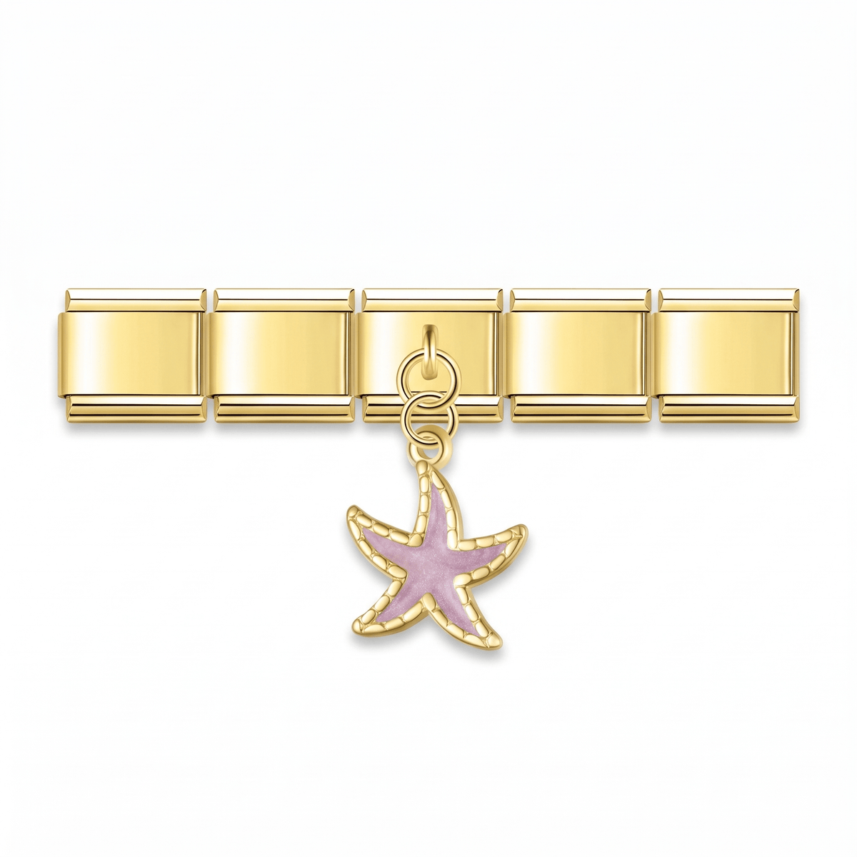 Charm Estrella de Mar en pulsera italiana de eslabones