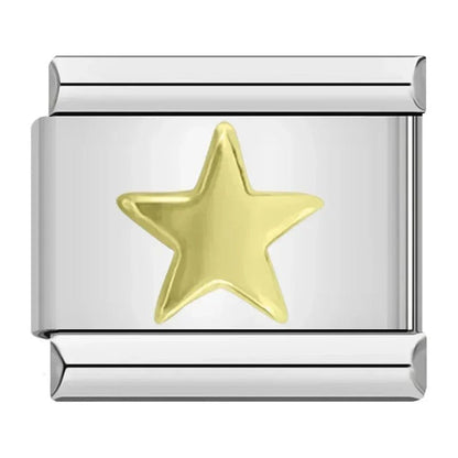 Charm Estrella Dorada (Plateado) - Italian Charms