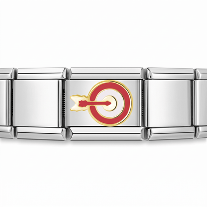 Charm Flecha en pulsera italiana de eslabones
