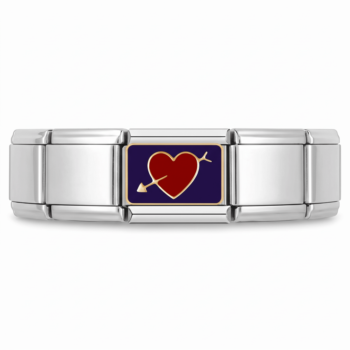 Charm Flecha del Amor en pulsera italiana de eslabones