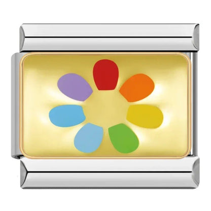 Charm Flor colorida - Italian Charms