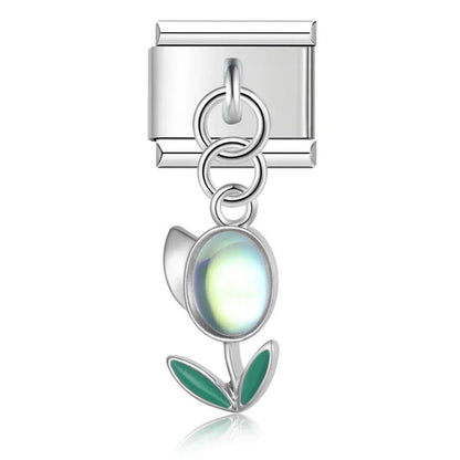 Charm Flor de Nácar - Italian Charms