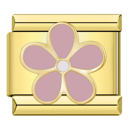 Charm Flor lila (Cinco Pétalos) - Italian Charms