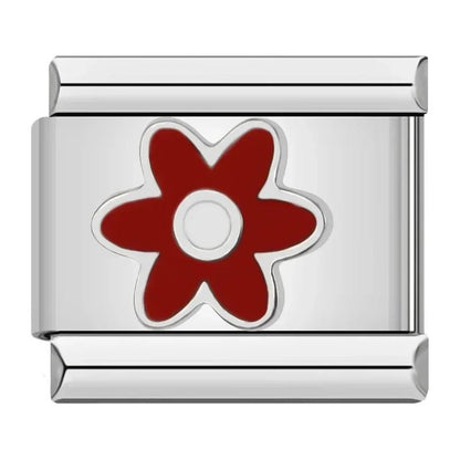 Charm Flor Roja (Pequeña) - Italian Charms