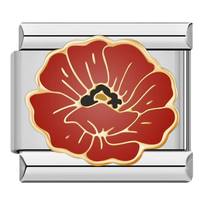 Charm Flor Roja (Amapola) - Italian Charms