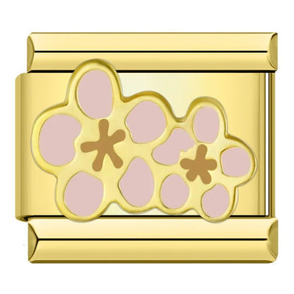 Charm Flores (Dorado) - Italian Charms