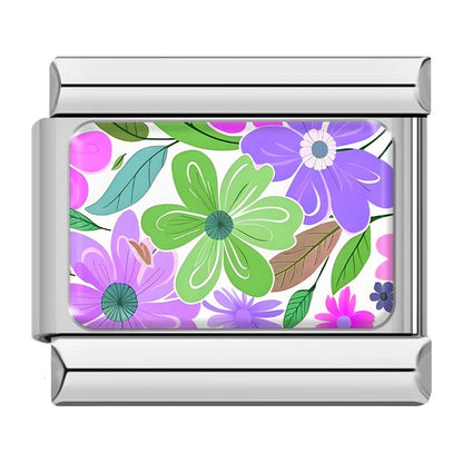 Charm Flores (Fondo Blanco) - Italian Charms