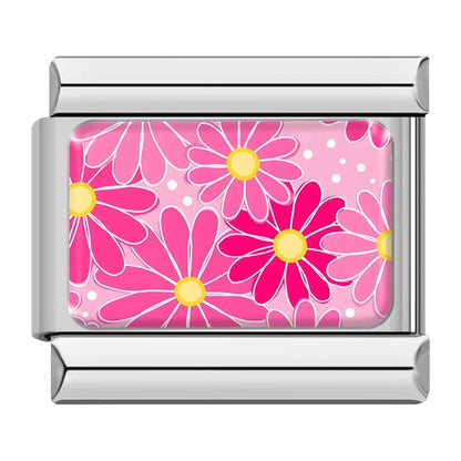 Charm Flores (Fucsia) - Italian Charms