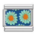 Charm Flores (Fondo Azul Marino)