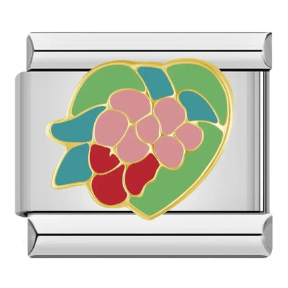 Charm Flores (Corazón) - Italian Charms
