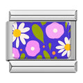 Charm Flores (Fondo Morado)