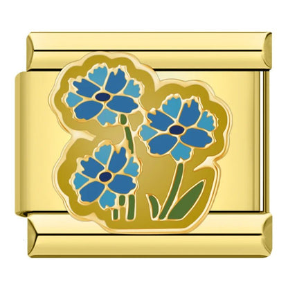 Charm Flores Azules - Italian Charms