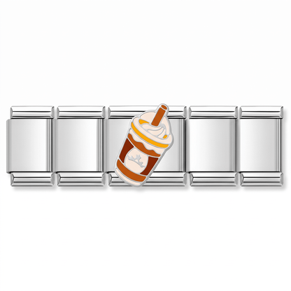 Charm Frappe (Vaso) en pulsera italiana de eslabones