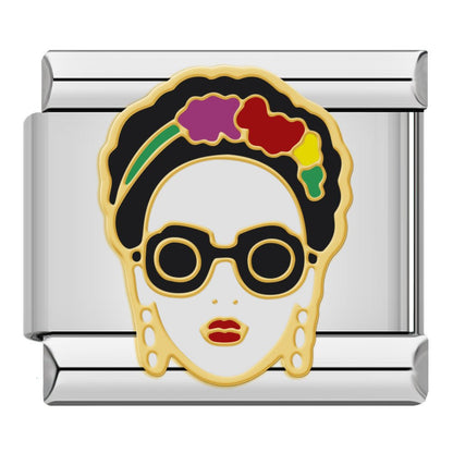 Charm Frida Kahlo (con Lentes) - Italian Charms