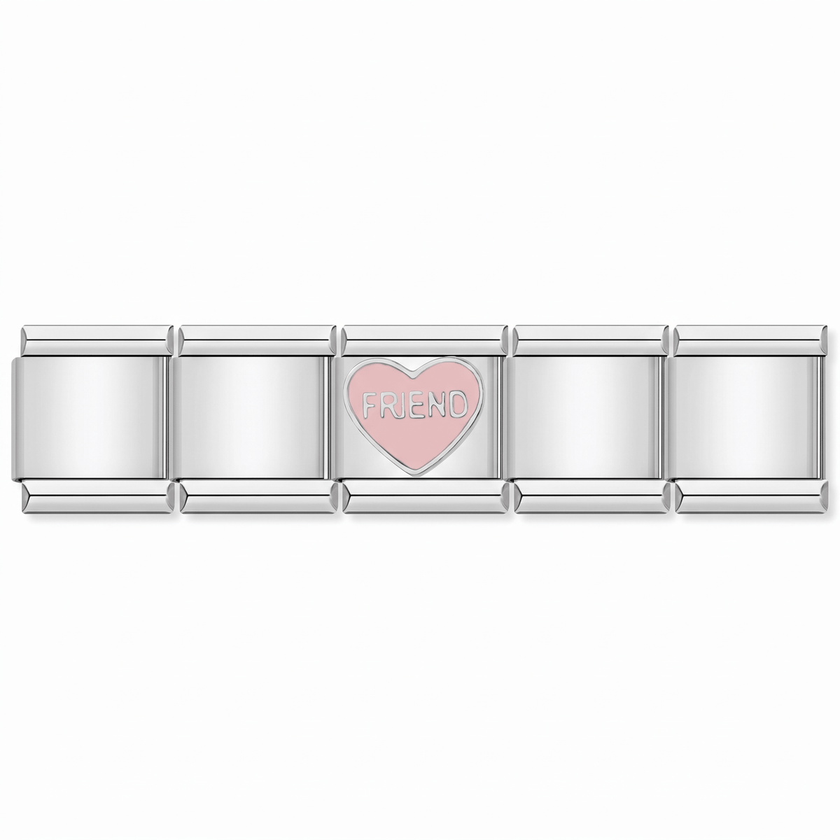 Charm FRIEND en pulsera italiana de eslabones