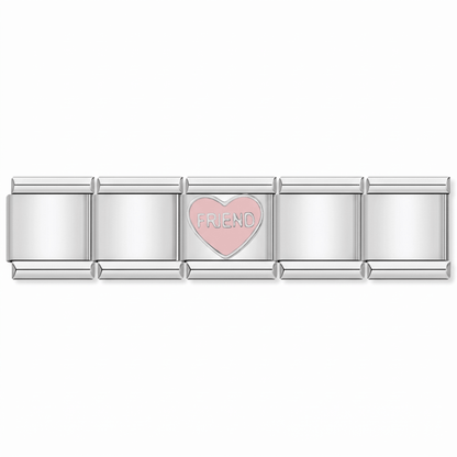 Charm FRIEND en pulsera italiana de eslabones