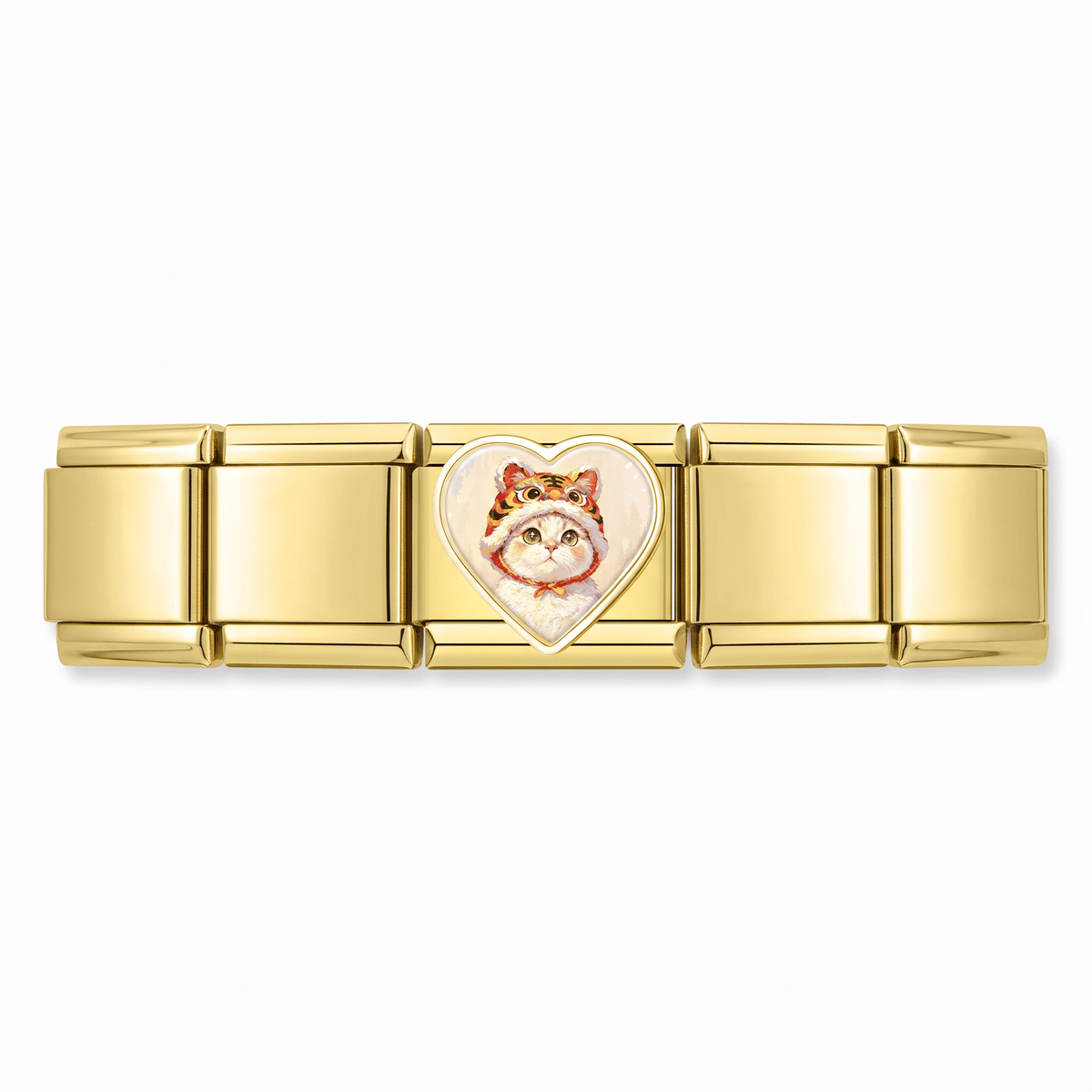 Charm Gatito Disfraz en pulsera italiana de eslabones