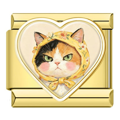 Charm Gatito Flor - Italian Charms