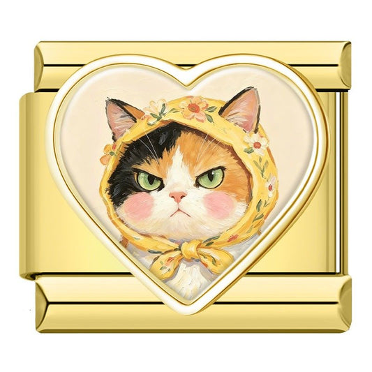 Charm Gatito Flor - Italian Charms