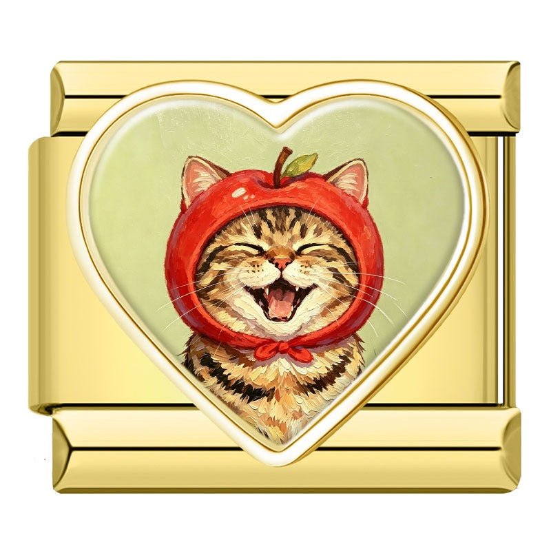 Charm Gatito Manzana - Italian Charms