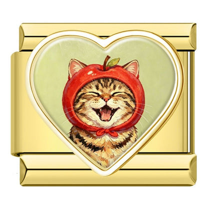 Charm Gatito Manzana - Italian Charms