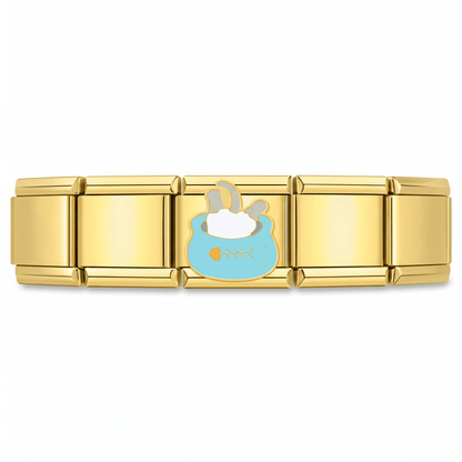 Charm Gatito Metiche en pulsera italiana de eslabones