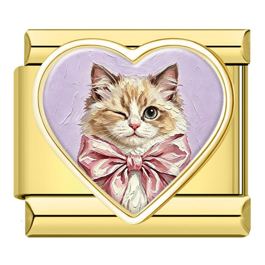 Charm Gatito Moño - Italian Charms