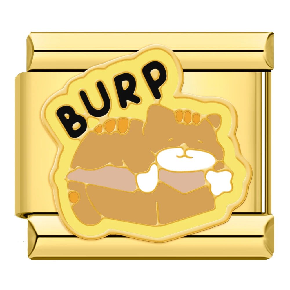 Charm Gatito Panzón Burp - Italian Charms