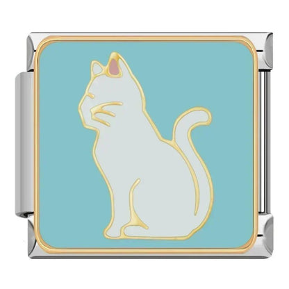 Charm Gato Blanco - Italian Charms