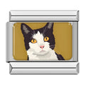 Charm Gato Blanco con negro