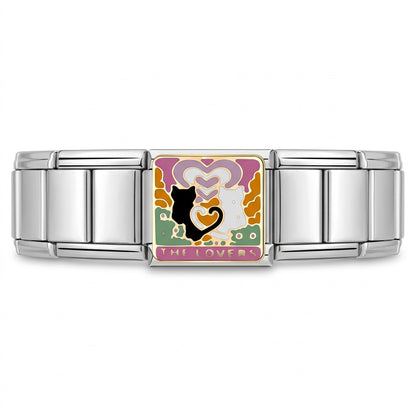 Charm Gatos (Plateado) – en pulsera