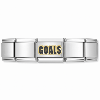 Charm Goals en pulsera italiana de eslabones