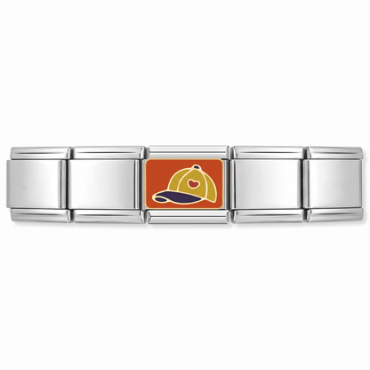 Charm Gorra en pulsera italiana de eslabones