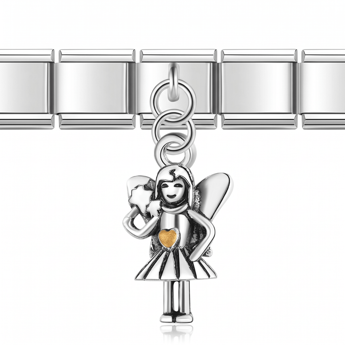 Charm Hada de los Deseos en pulsera italiana de eslabones