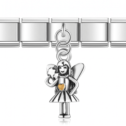 Charm Hada de los Deseos en pulsera italiana de eslabones