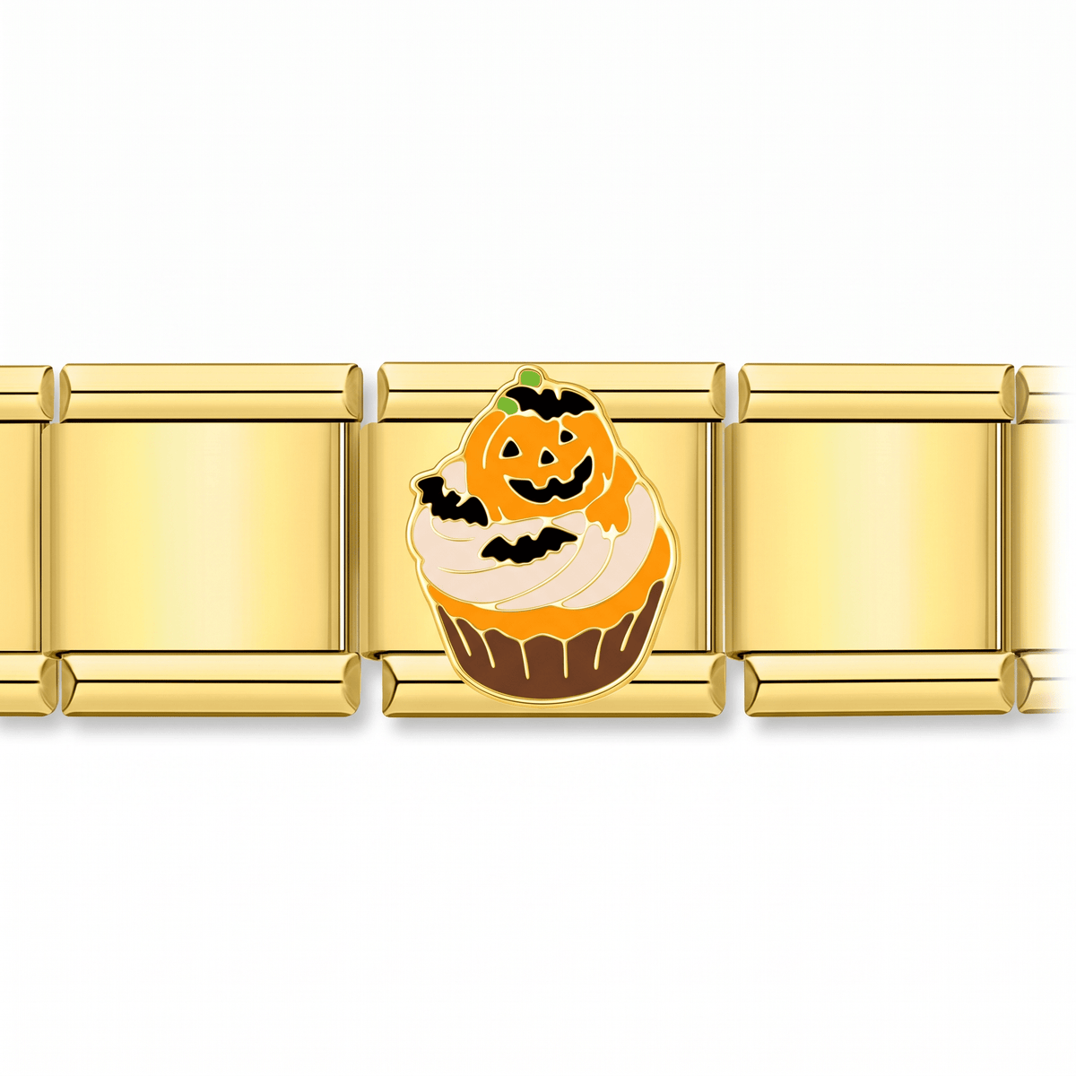 Charm Halloween Calabaza en pulsera italiana de eslabones
