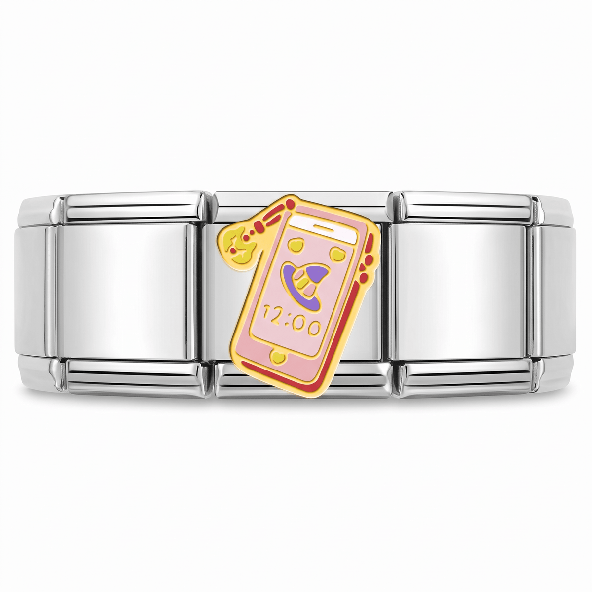 Charm Halloween (Celular) en pulsera italiana de eslabones