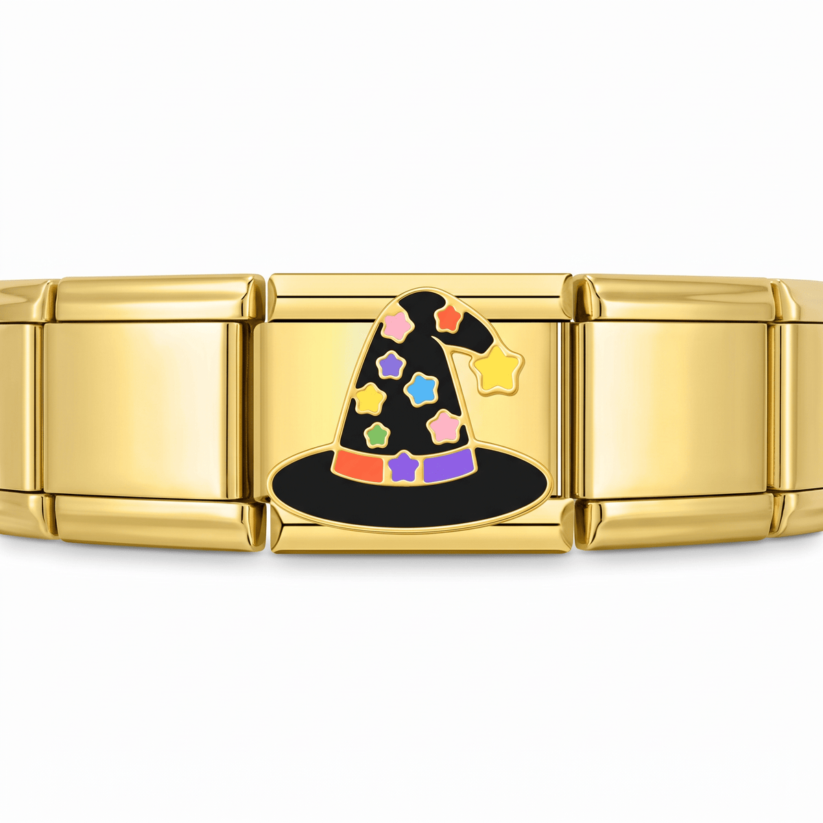 Charm Halloween Disfraz Bruja en pulsera italiana de eslabones
