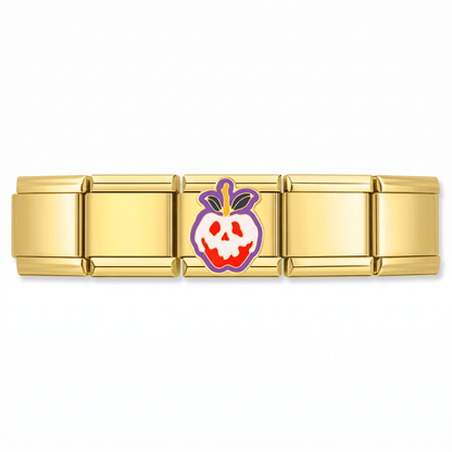 Charm Halloween Manzana Envenenada en pulsera italiana de eslabones