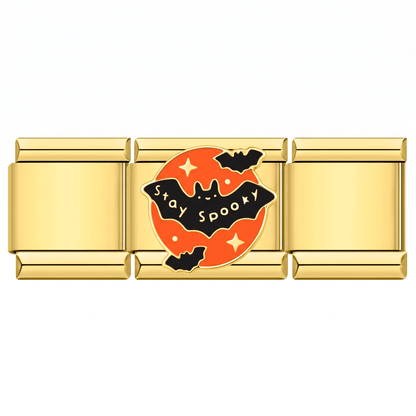 Charm Halloween Spooky en pulsera italiana de eslabones