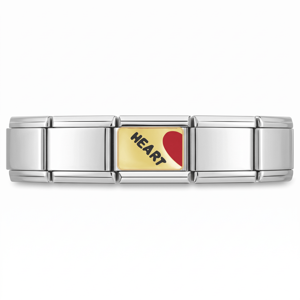 Charm HEART-BREAKER (Heart) en pulsera italiana de eslabones