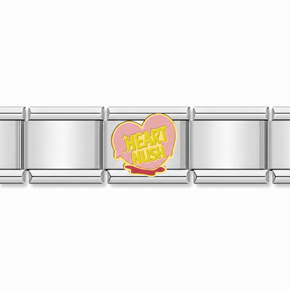 Charm Heart Nush en pulsera italiana de eslabones