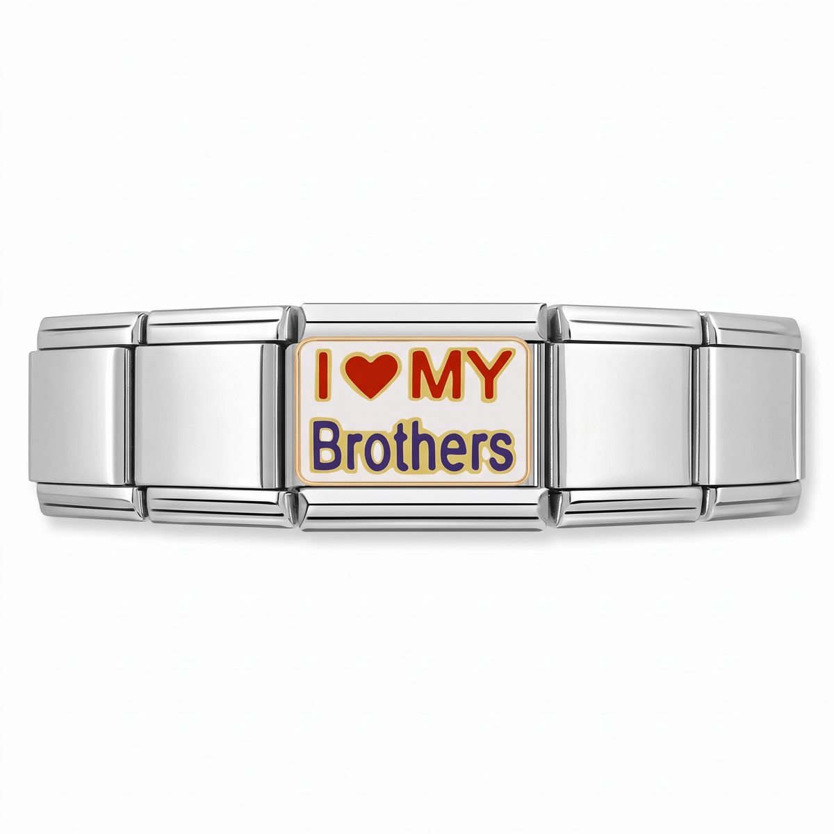 Charm Hermano en pulsera italiana de eslabones